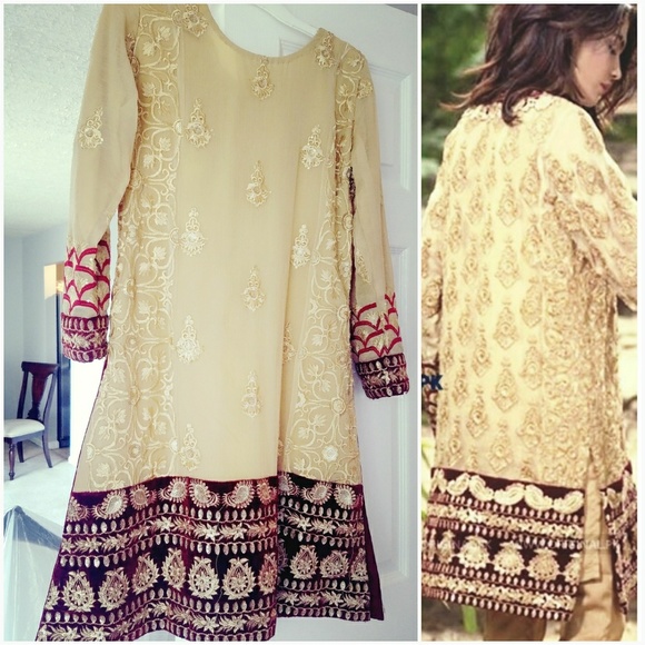 Pakistani designer Mina Hasan Shalwar suit - Picture 2 of 8